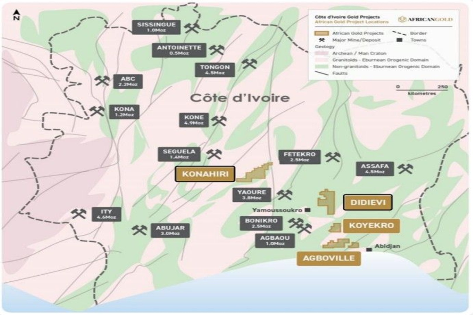 Montage Gold Acquires African Gold, Expands Presence in Central Côte d’Ivoire