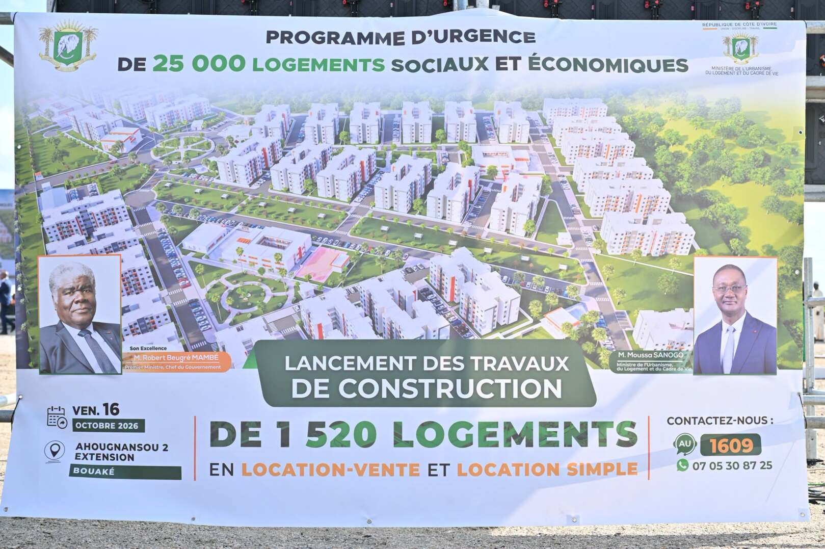 Côte d’Ivoire launches construction of 1,520 affordable homes in Bouaké