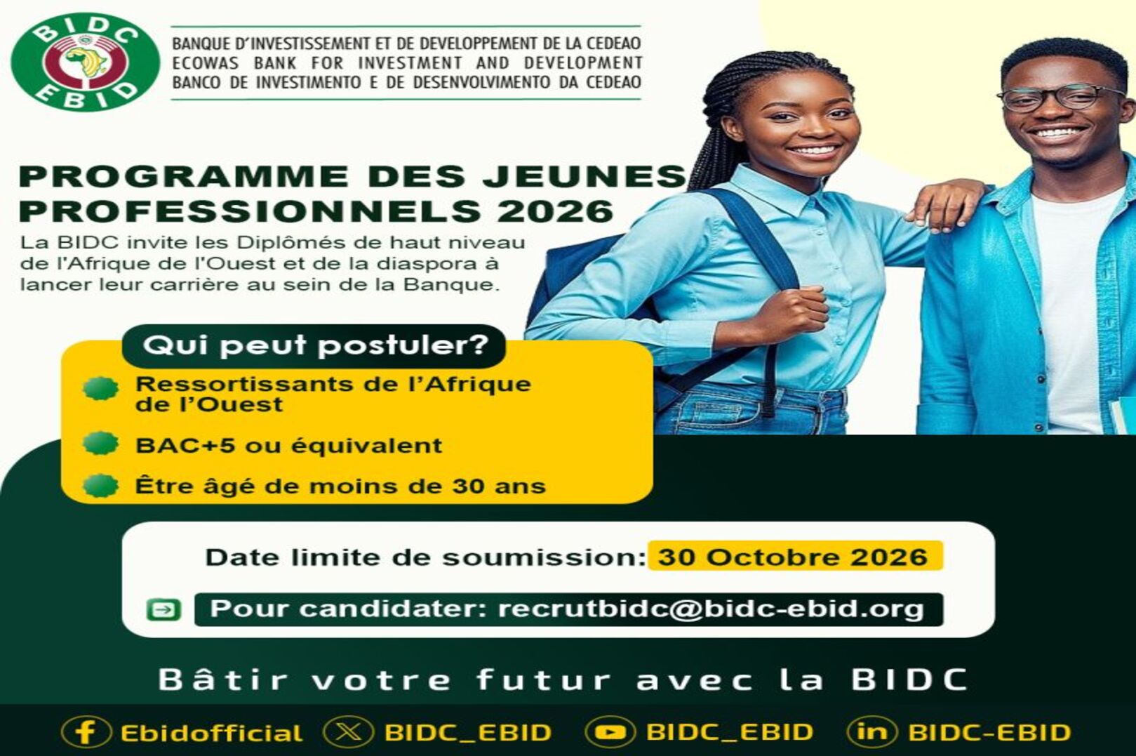 EBID launches 2026 Young Professionals recruitment programme